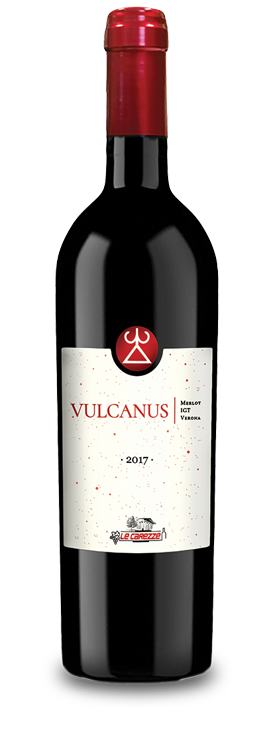 Bottiglia di vino Vulcanus Merlot 2017