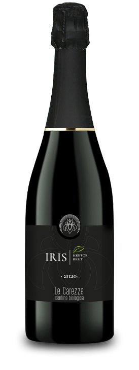 Bottle organic wine Iris Sparkling Brut Millesimato 2020